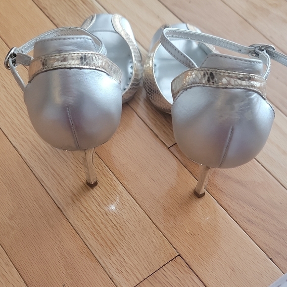 BCBGeneration Silver Heels with Ankle Strap - Picture 7 of 8